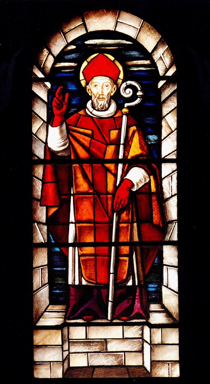 Sant'Eracliano (vetrata, elemento d'insieme) di Gallucci Alessandro (metà sec. XX)
