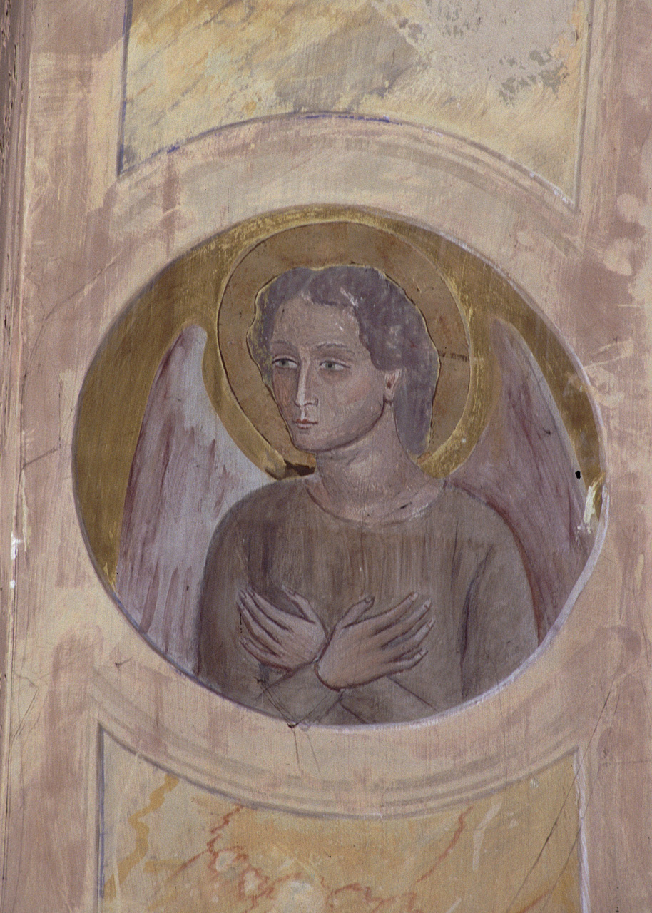 angelo (dipinto, elemento d'insieme) di Trainini Vittorio (secondo quarto sec. XX)