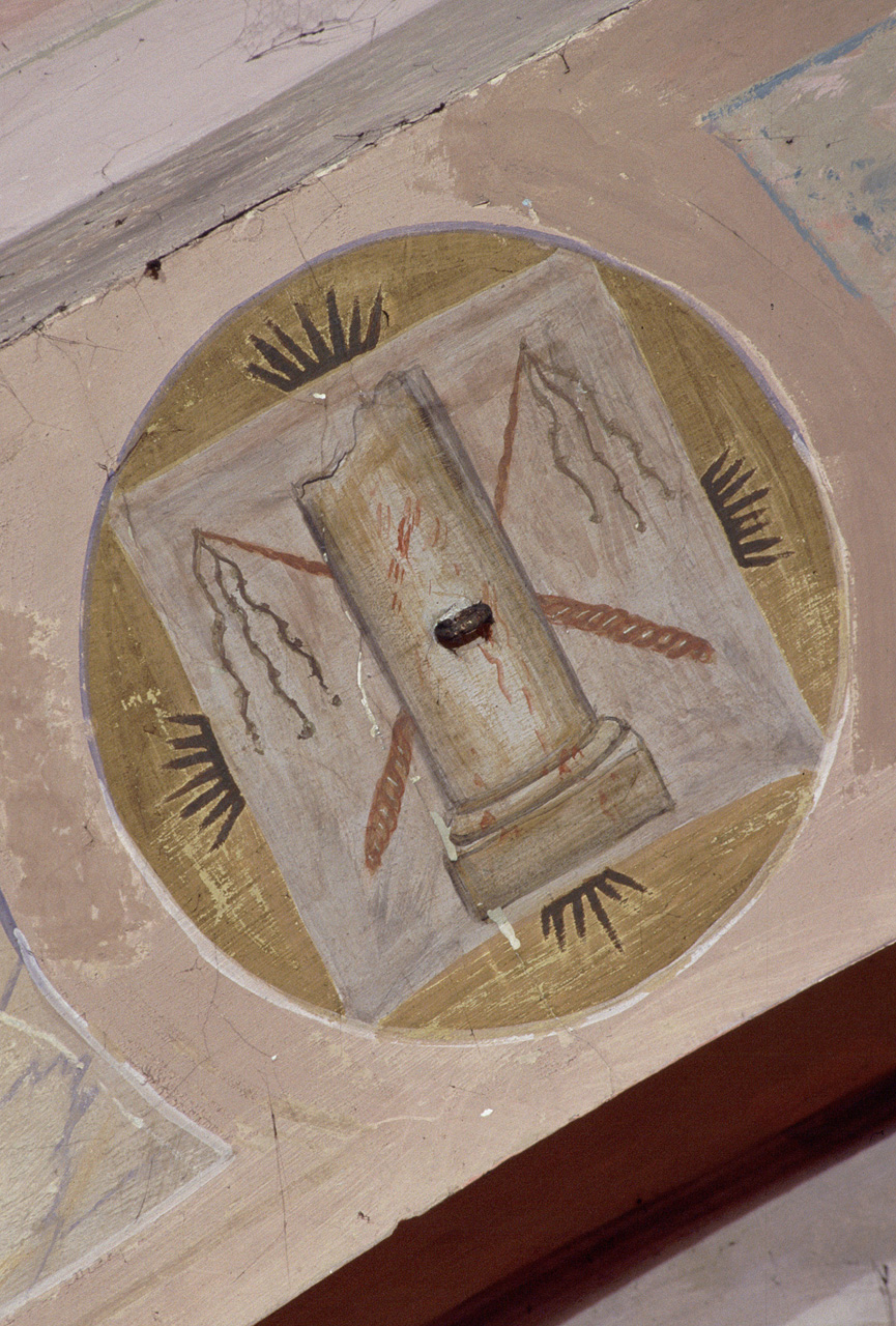 simboli della passione (dipinto, elemento d'insieme) di Trainini Vittorio (secondo quarto sec. XX)