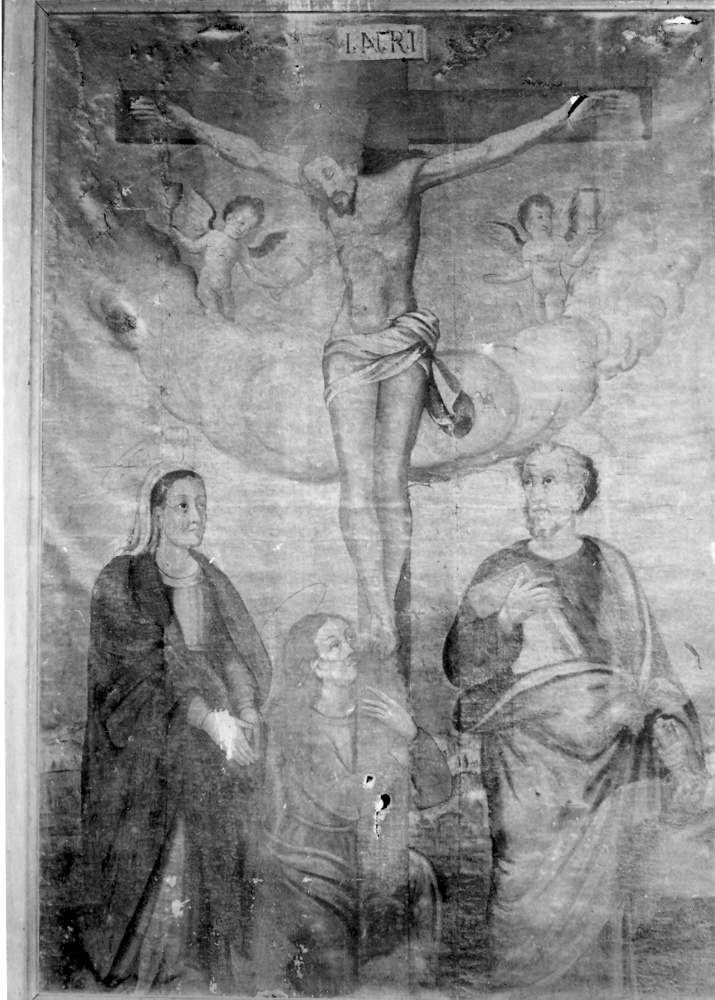 crocifissione con Madonna, Santa Maria Maddalena e San Pietro (dipinto) - ambito marchigiano (fine/inizio secc. XVII/ XVIII)