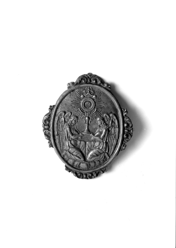 angeli adoranti (emblema di confraternita) - bottega marchigiana (sec. XIX)