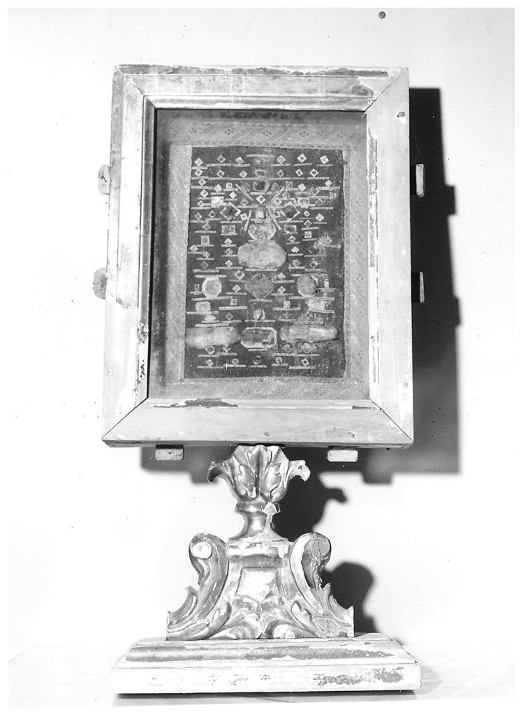 reliquiario - a tabella, serie - bottega marchigiana (sec. XVIII)
