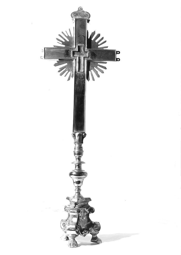 reliquiario - a croce - manifattura italiana (sec. XIX)