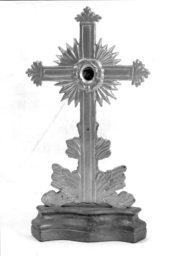 reliquiario - a croce - bottega marchigiana (secc. XVIII/ XIX)