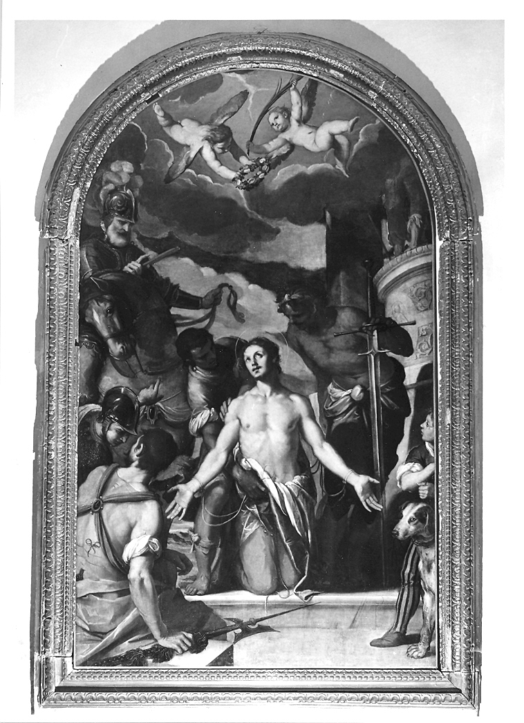 martirio di San Sergio (dipinto) di Ridolfi Claudio (prima metà sec. XVII)