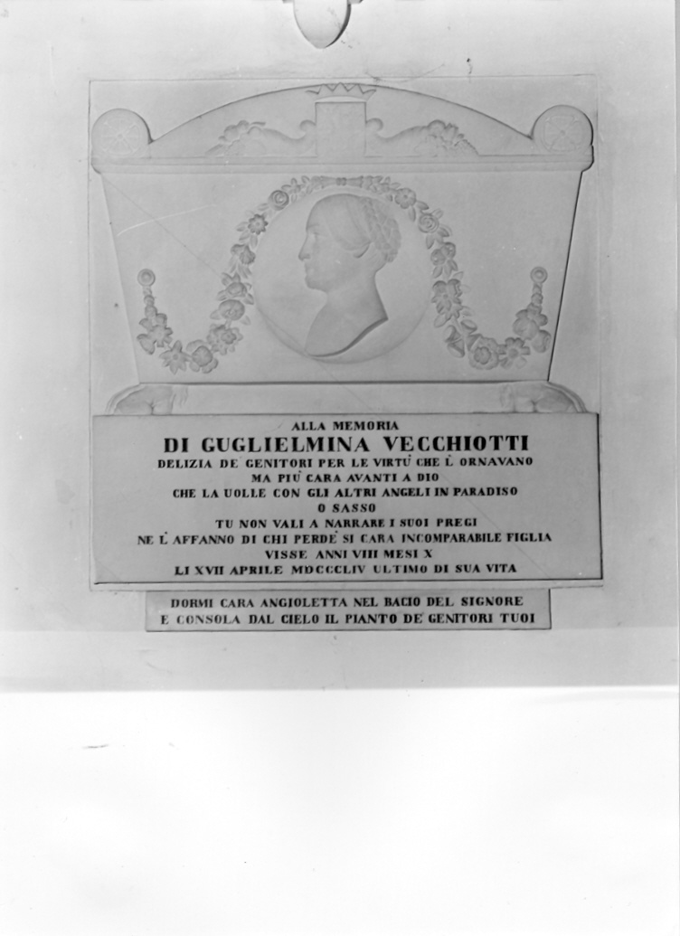 lapide commemorativa - bottega marchigiana (sec. XIX)