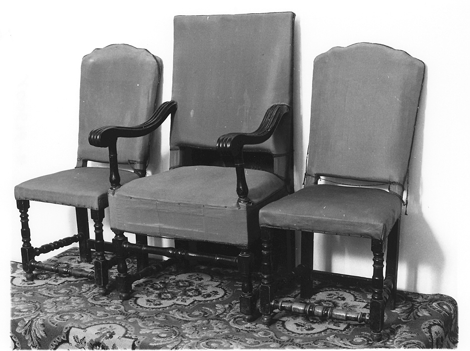 sedia del celebrante, serie - bottega marchigiana (inizio sec. XIX)
