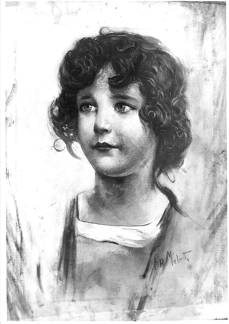 figura di bambina (dipinto) di Michetti Francesco Paolo (fine/inizio secc. XIX/ XX)