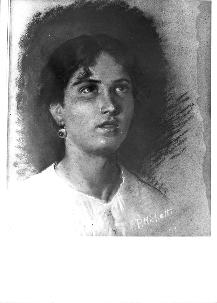 ritratto di donna (dipinto) di Michetti Francesco Paolo (fine/inizio secc. XIX/ XX)