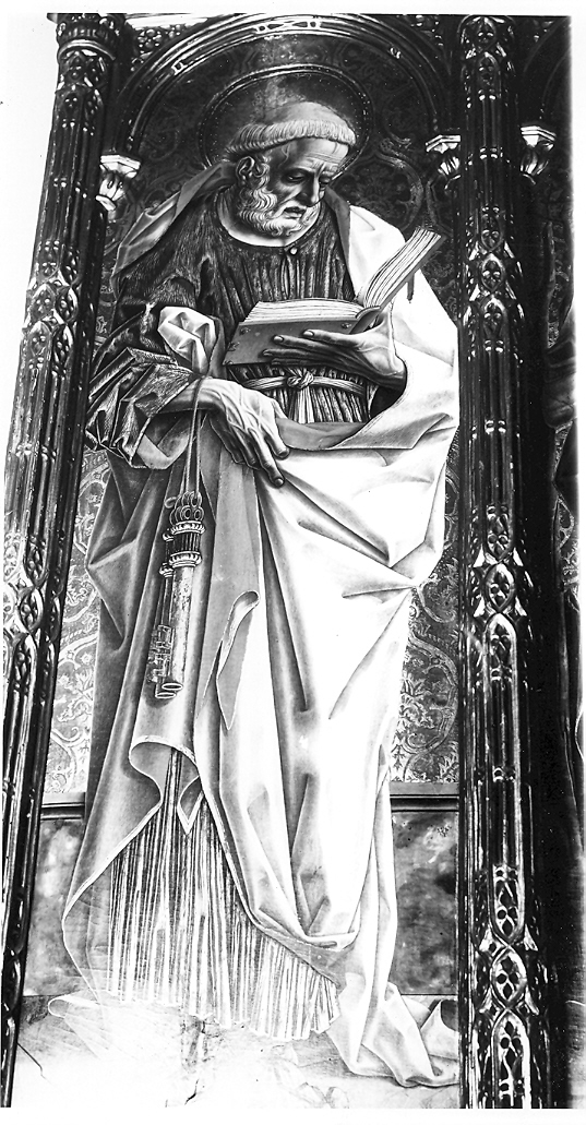 San Pietro (dipinto, elemento d'insieme) di Crivelli Carlo (sec. XV)