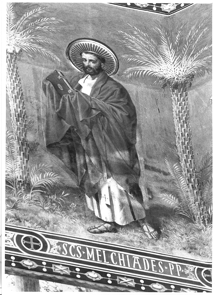 San Melchiade papa (dipinto) di Mariani Cesare (sec. XIX)