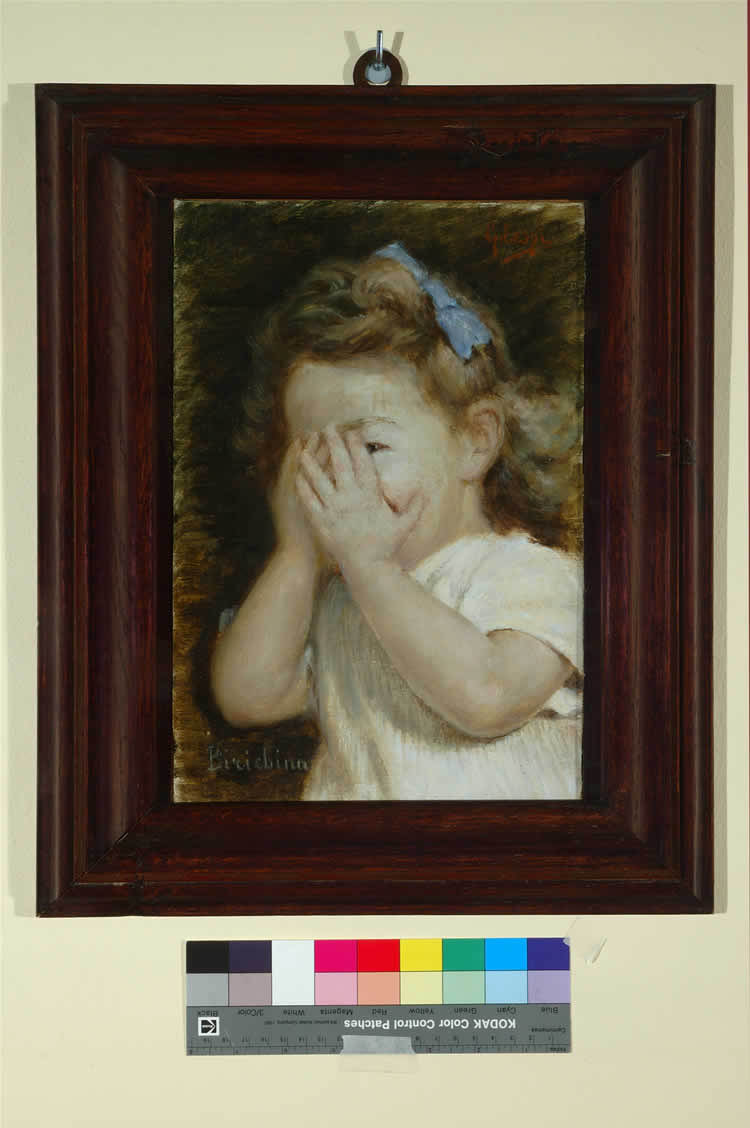 Birichina, bambina (dipinto) di Cespi Giusto (sec. XX)