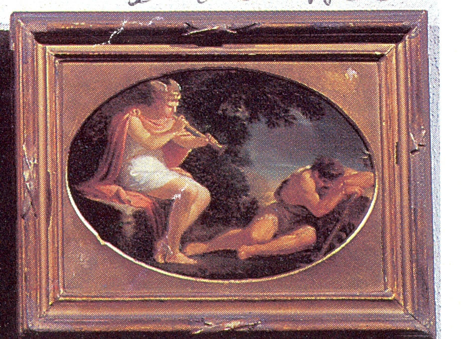 Mercurio e Argo (dipinto, serie) di Del Frate Domenico (fine/ inizio secc. XVIII/ XIX)