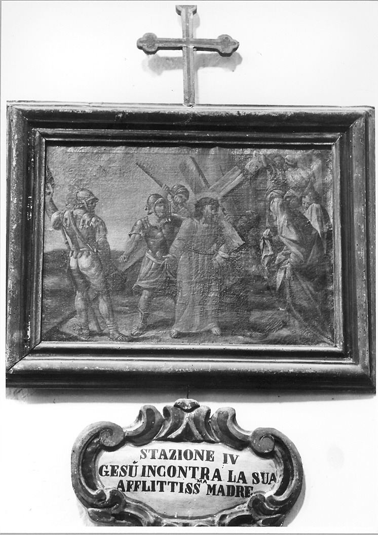 stazione IV: Gesù incontra la Madonna (Via Crucis, elemento d'insieme) - ambito marchigiano (fine/inizio secc. XVII/ XVIII)