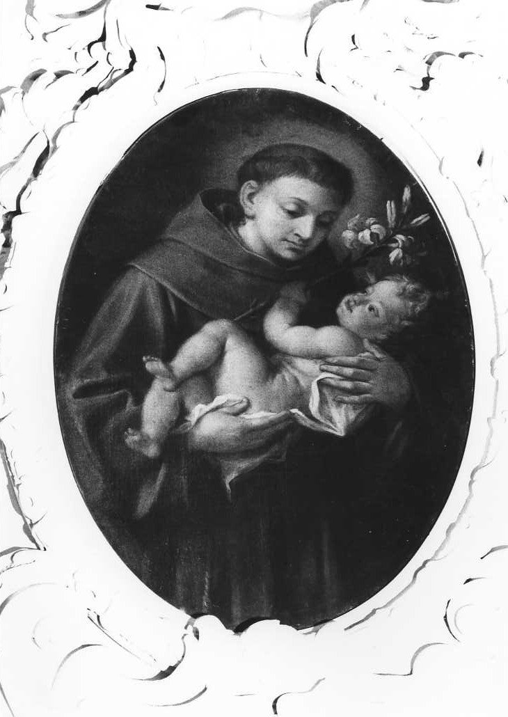 Sant'Antonio da Padova con il bambino (dipinto) - ambito marchigiano (prima metà sec. XVIII)