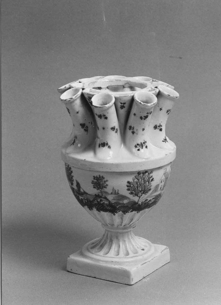 motivi decorativi vegetali (vaso da fiori) - manifattura di Bassano del Grappa (fine/inizio secc. XVIII/ XIX)