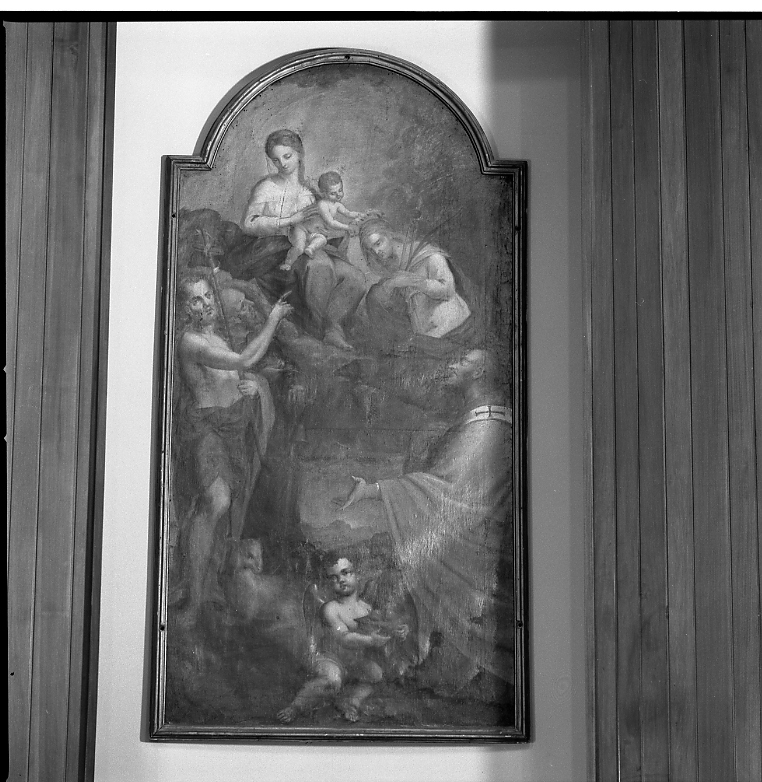 Madonna con Bambino e Santi (dipinto) - ambito marchigiano (sec. XVII)