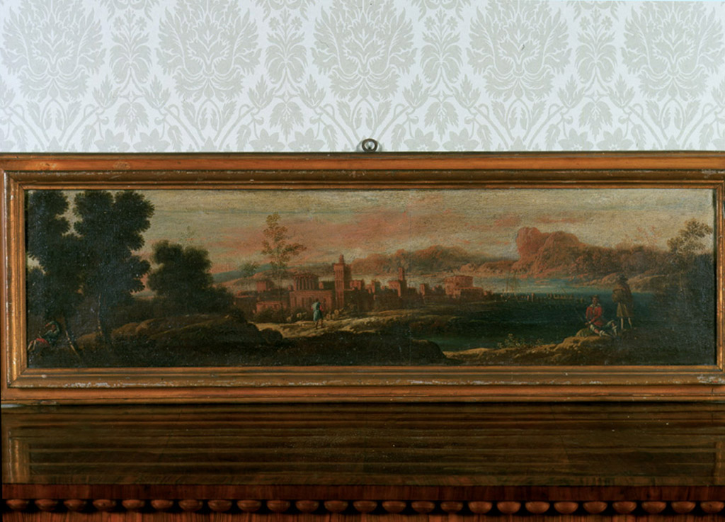 paesaggio con figure (dipinto) - ambito marchigiano (sec. XVIII)