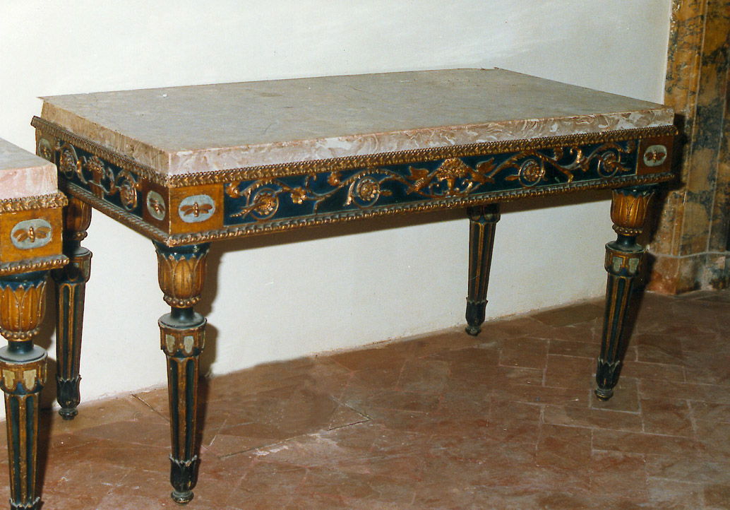 tavolo da muro, serie - bottega marchigiana (ultimo quarto sec. XVIII)