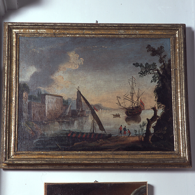 paesaggio marino (dipinto) di De Marchis Alessio (bottega) (sec. XVIII)