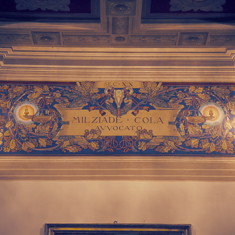 motivo decorativo fitomorfo (dipinto) di Lazzaro Ettore (sec. XX)