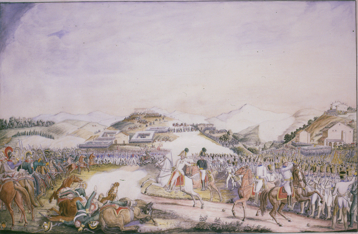 scena di battaglia (dipinto) di Milizia Francesco (sec. XIX)