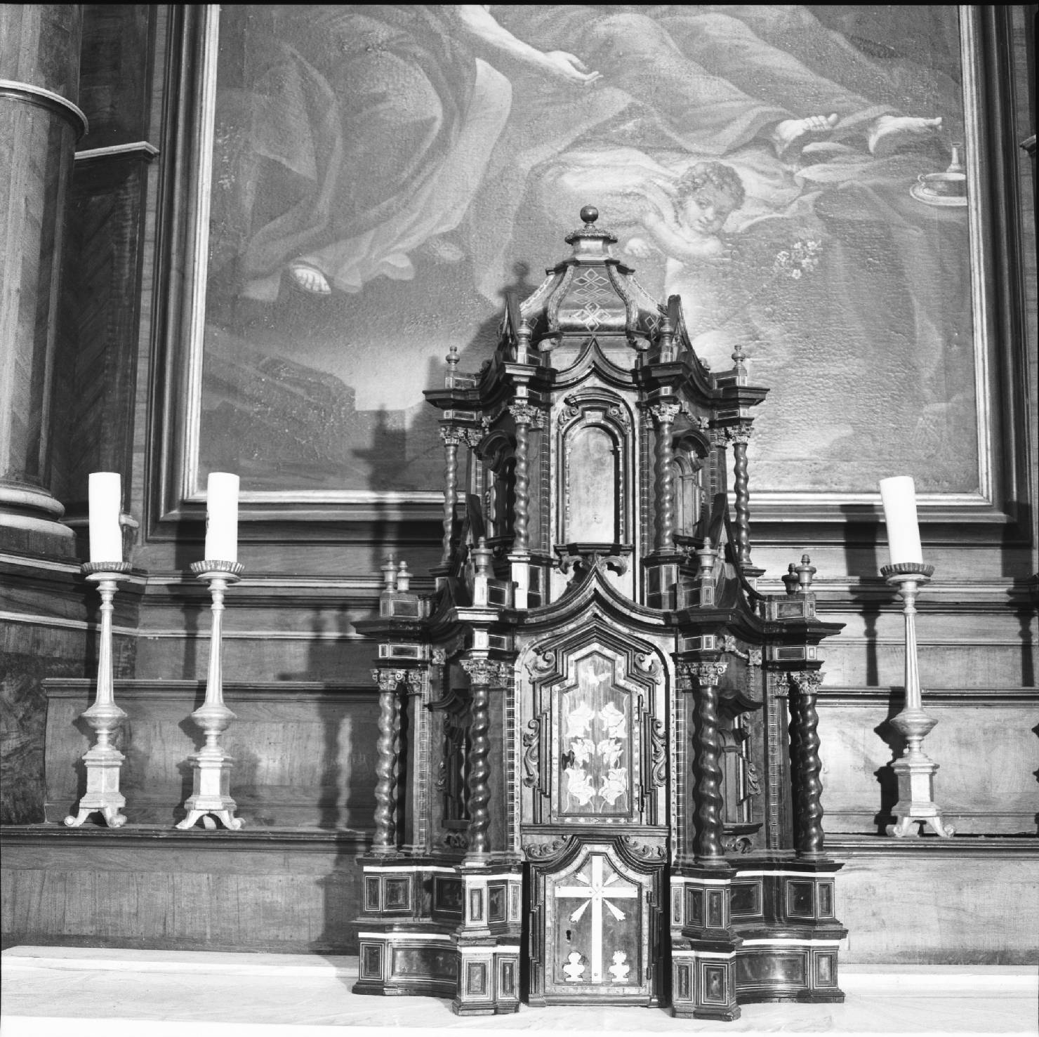 tabernacolo - a tempietto - bottega marchigiana (ultimo quarto sec. XVIII)