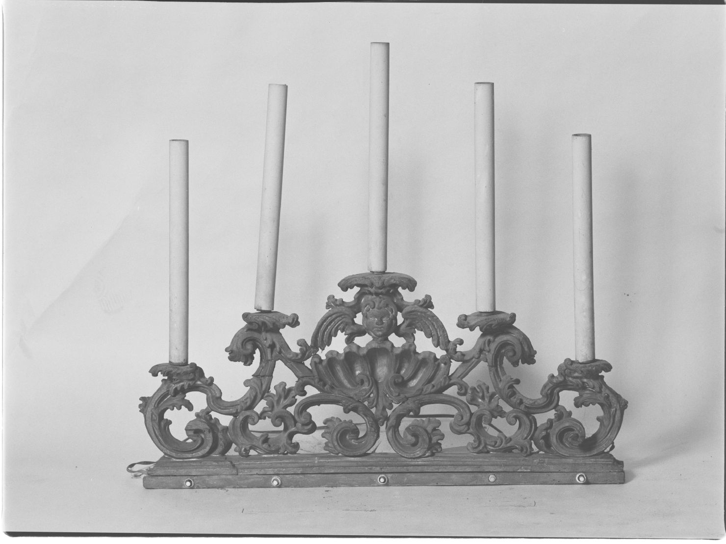 candeliere, frammento - bottega marchigiana (seconda metà sec. XIX)
