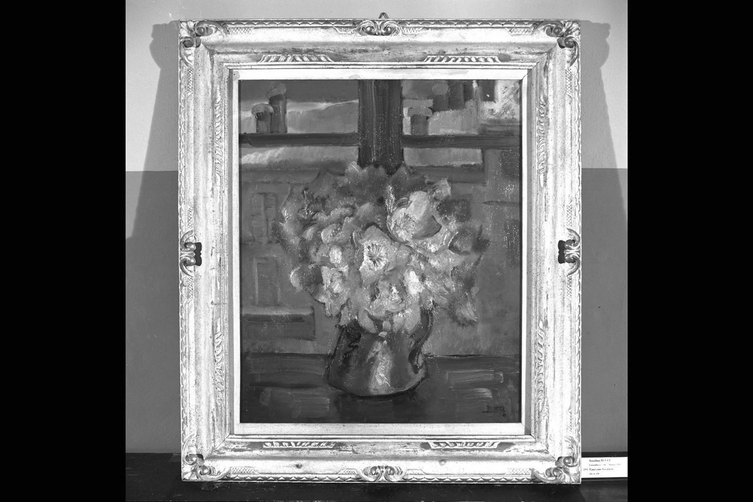 Bucaneve, vaso con fiori (dipinto) di Bucci Anselmo (sec. XX)