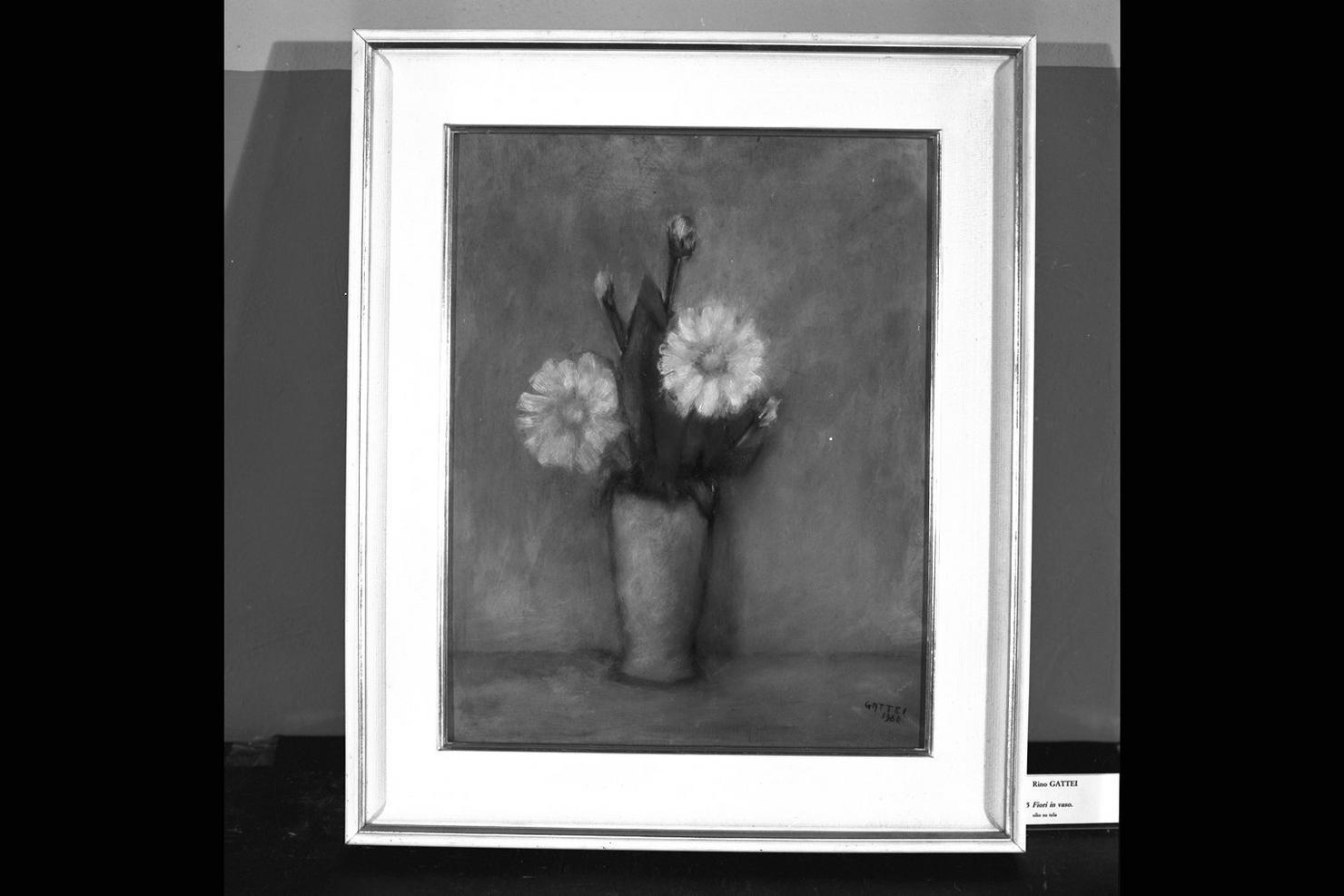 vaso con fiori (dipinto) di Gattei Rino (sec. XX)