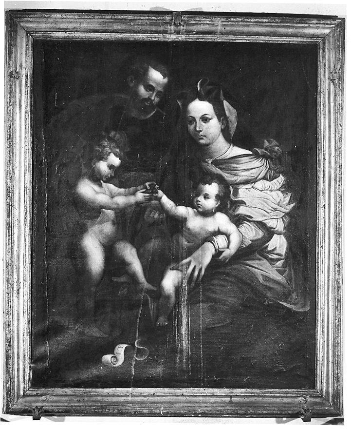 Madonna con Bambino con San Giuseppe e San Giovannino (dipinto) - ambito italiano (sec. XVI, sec. XVII)