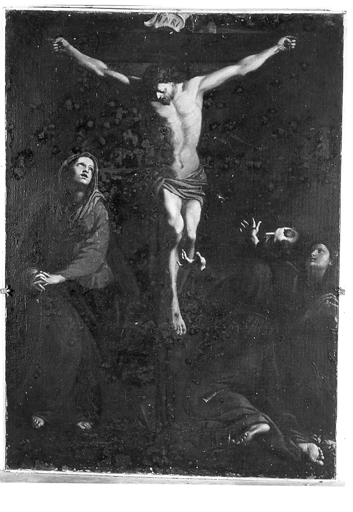 Cristo crocifisso e Santi (dipinto) - ambito italiano (seconda metà sec. XVII)