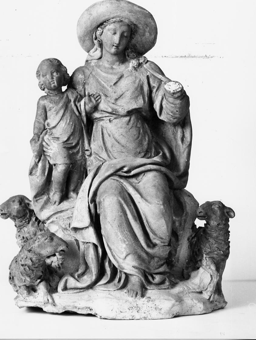 Madonna pastorella (gruppo scultoreo) di Paci Emidio (sec. XIX)