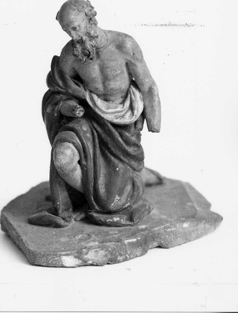 pastore inginocchiato (statuetta di presepio) di Paci Emidio (sec. XIX)