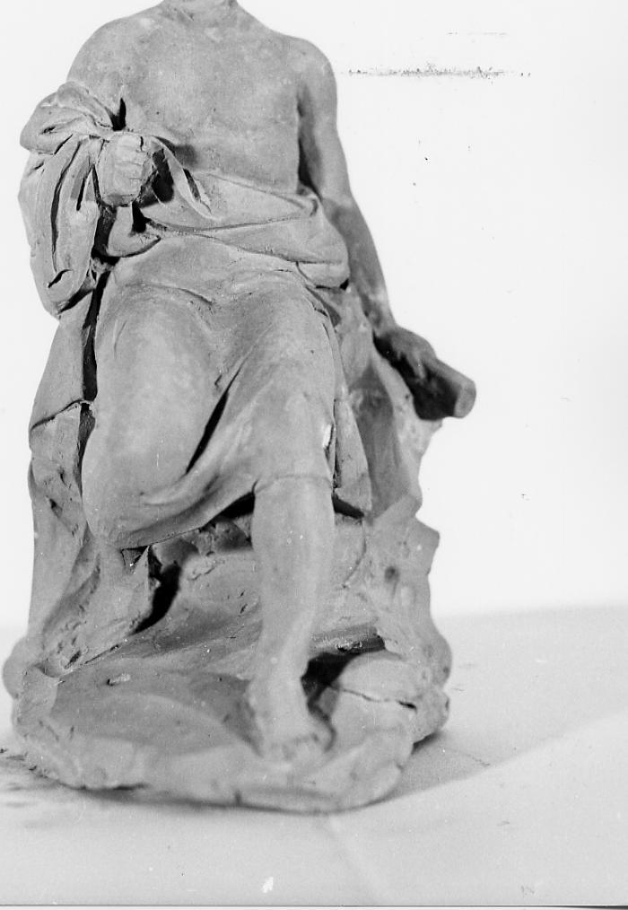 figura maschile seduta (scultura) di Paci Emidio (sec. XIX)