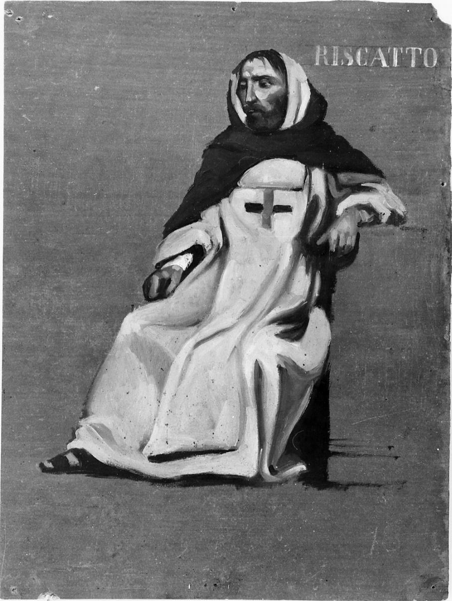 Riscatto, ecclesiastico seduto (dipinto) di Gabrielli Giulio (seconda metà sec. XIX)