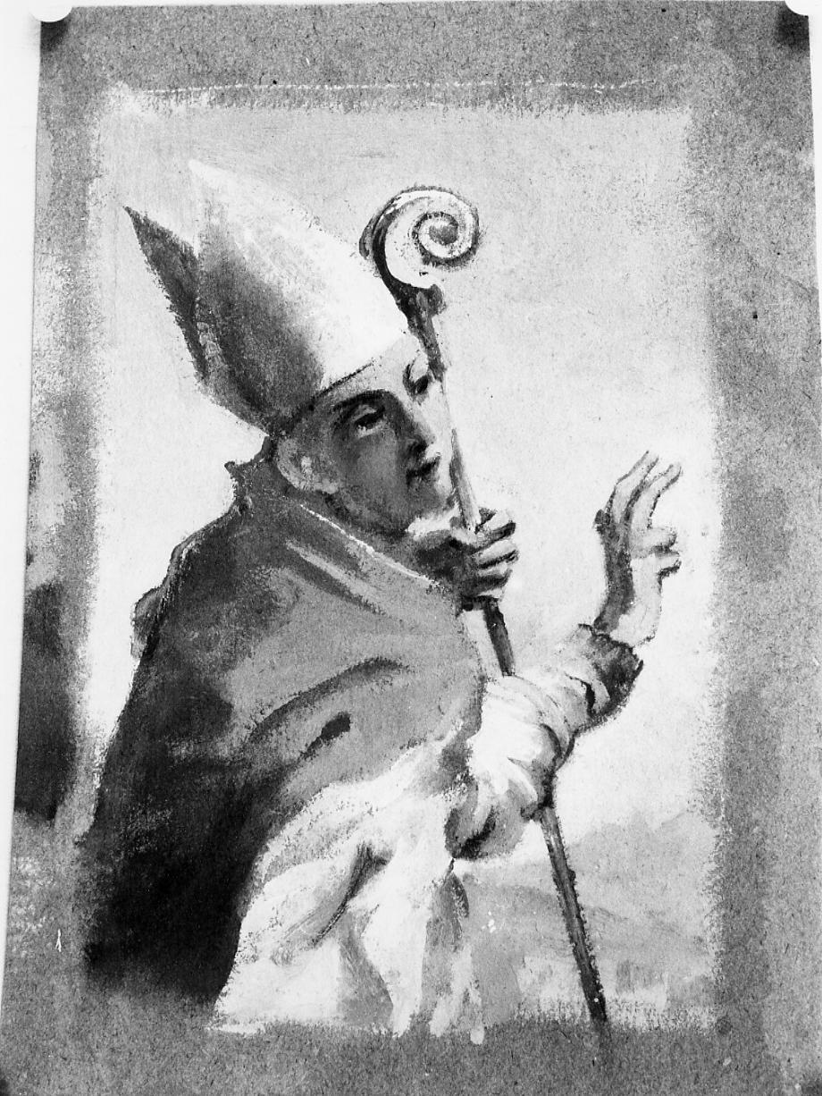 Sant'Emidio benedicente, Sant'Emidio vescovo (dipinto) di Gabrielli Giulio (ultimo quarto sec. XIX)