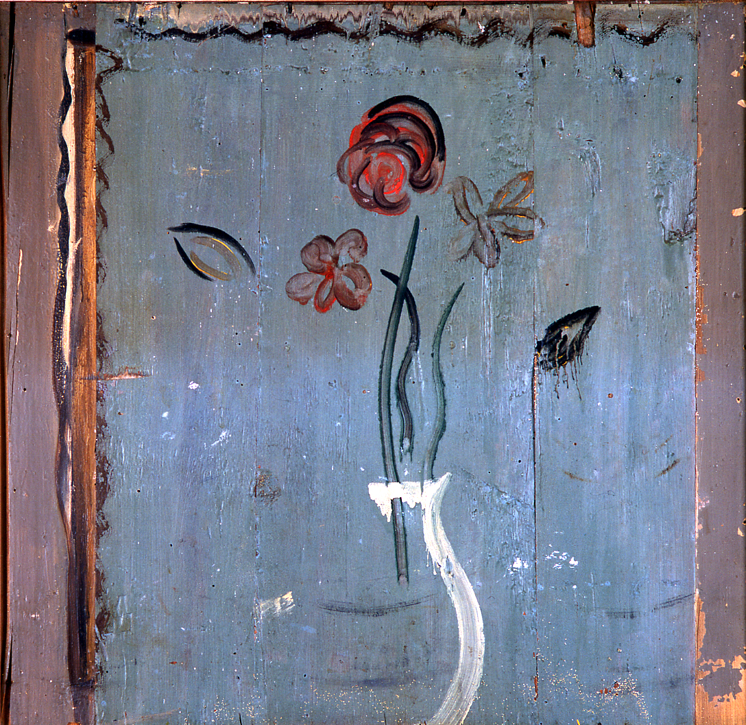 vaso con fiori (dipinto) di Licini Osvaldo (secondo quarto sec. XX)