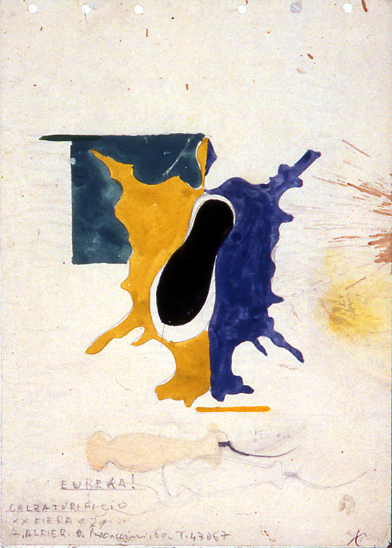 Eureka!, orma (dipinto) di Alfieri Attilio (sec. XX)