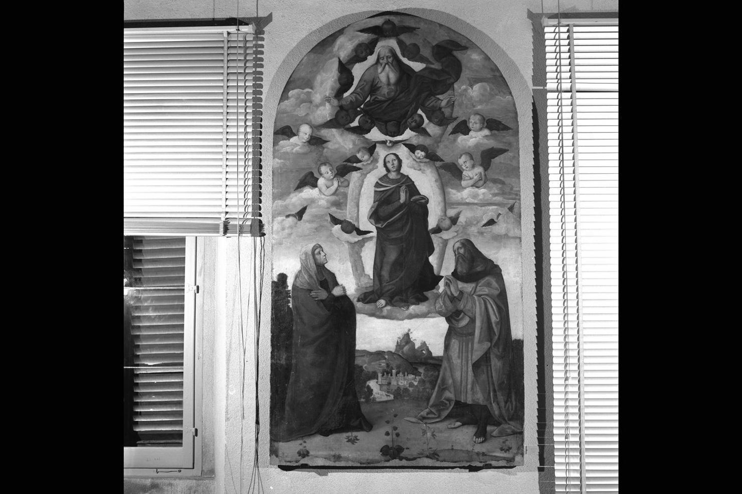 Madonna Immacolata con Dio Padre, Sant'Elisabetta e San Gioacchino (dipinto) di Coda Benedetto (attribuito) (inizio sec. XVI)