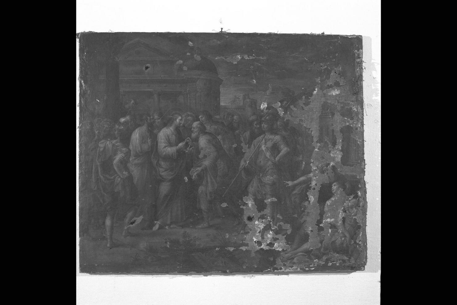 tributo della moneta (dipinto) di Spisano Vincenzo detto Spisanelli (metà sec. XVII)