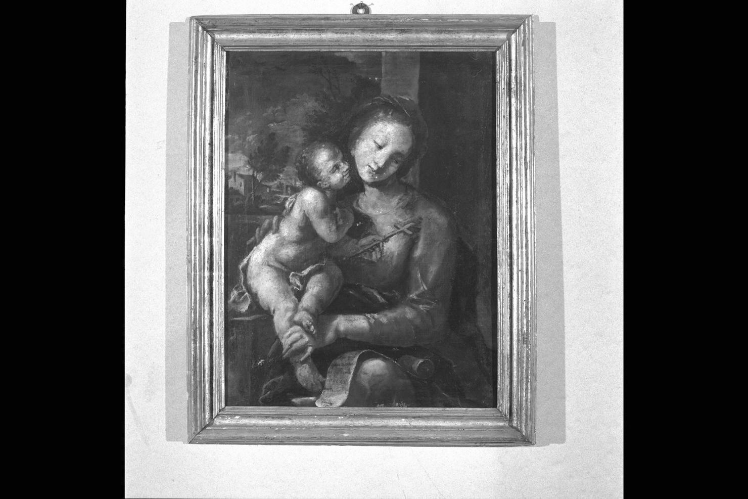 Madonna con Bambino (dipinto) di Lazzarini Giovanni Andrea (fine sec. XVIII)