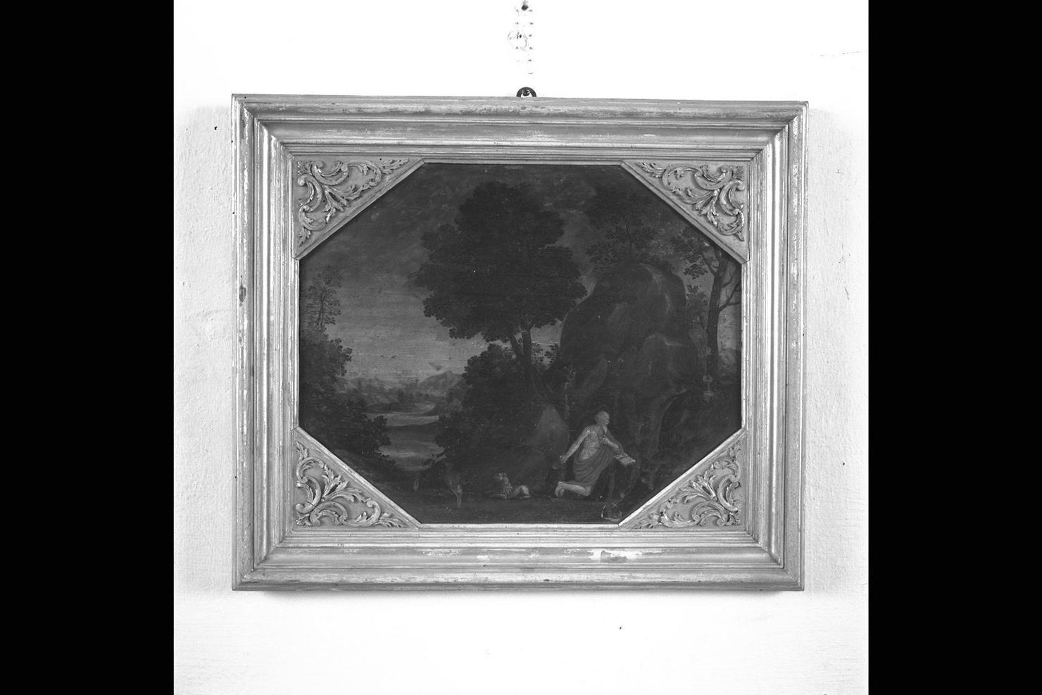 San Girolamo penitente in un paesaggio (dipinto) - ambito toscano (sec. XVII)