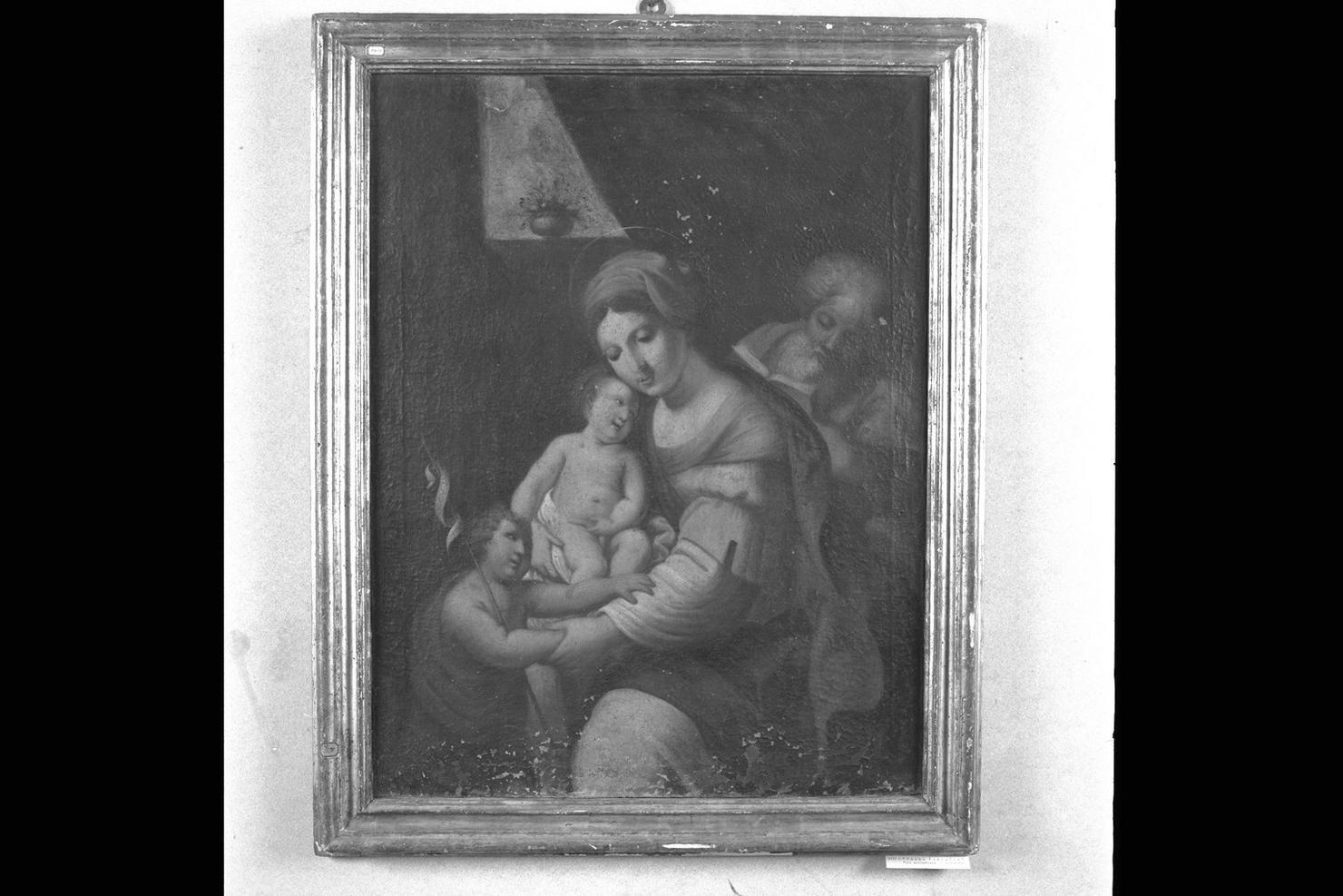 Sacra Famiglia con San Giovannino (dipinto) - ambito Italia centrale (sec. XVII)