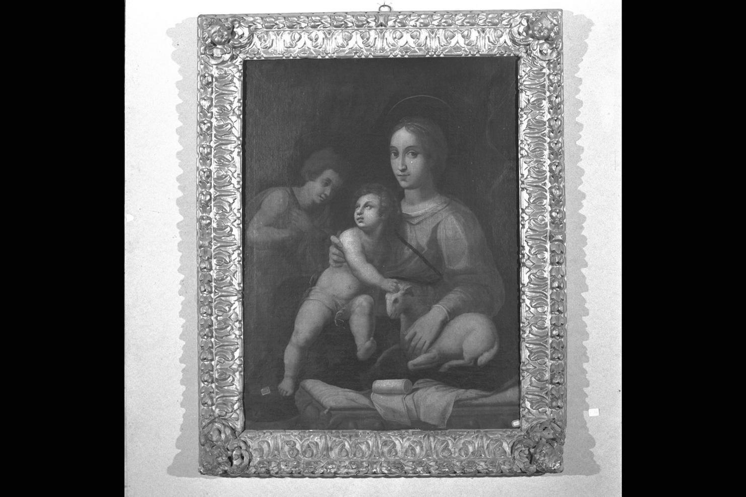 Madonna con Bambino e San Giovannino (dipinto) - ambito Italia centrale (inizio sec. XVII)
