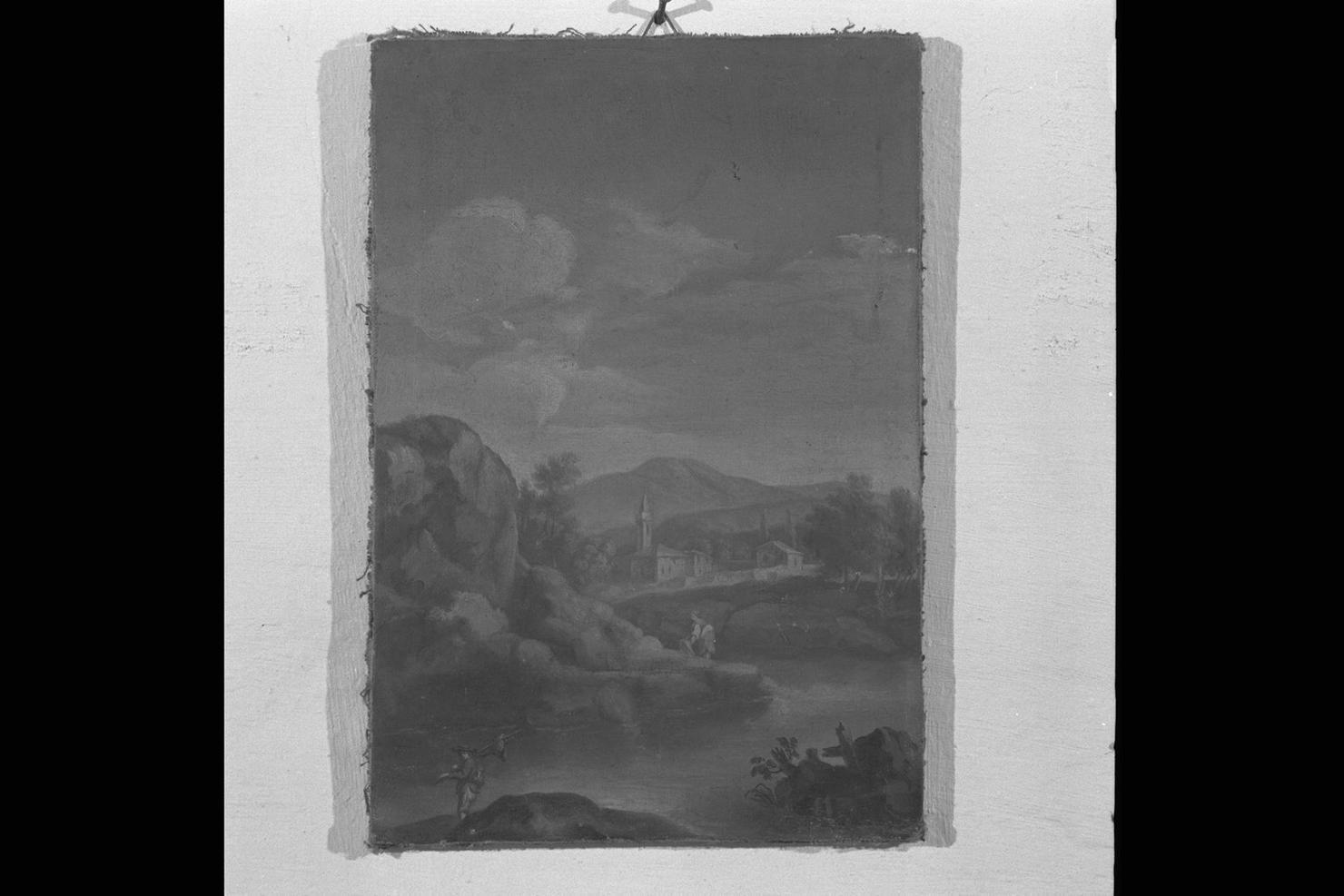 paesaggio con figure (dipinto) - ambito Italia centrale (fine sec. XVIII)