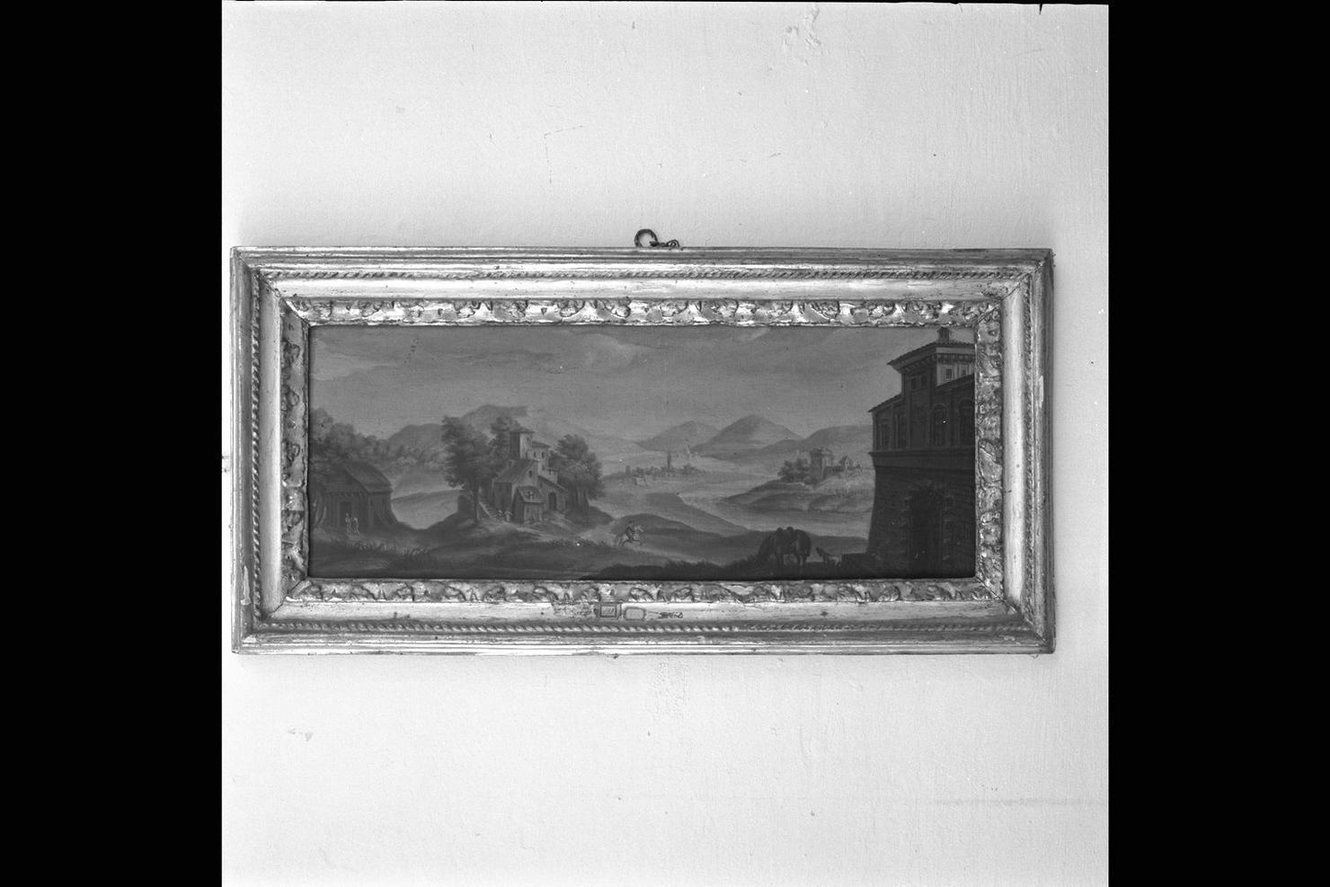 paesaggio collinare con figure (dipinto) - ambito Italia centrale (inizio sec. XIX)