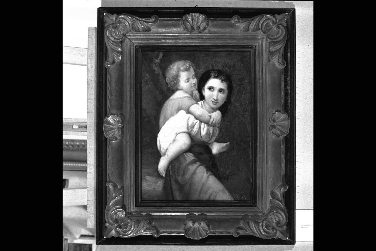 donna con bambino (dipinto) di Bechi Luigi (seconda metà sec. XIX)