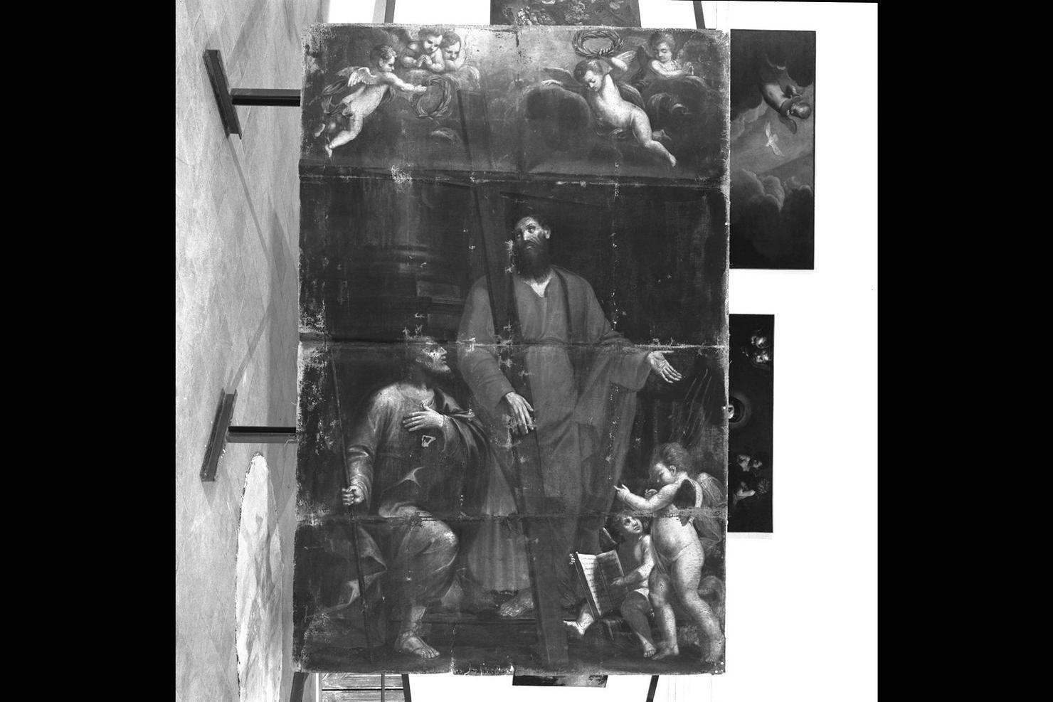 Cristo appare a San Pietro penitente in una caverna (dipinto) - ambito marchigiano (prima metà sec. XVII)