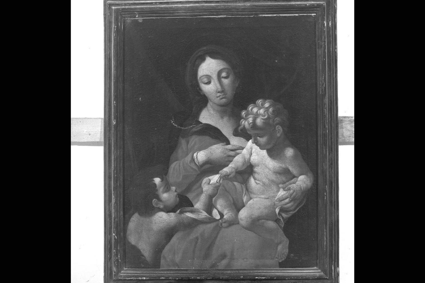 Madonna con Bambino e San Giovannino (dipinto) - ambito emiliano (sec. XVII)